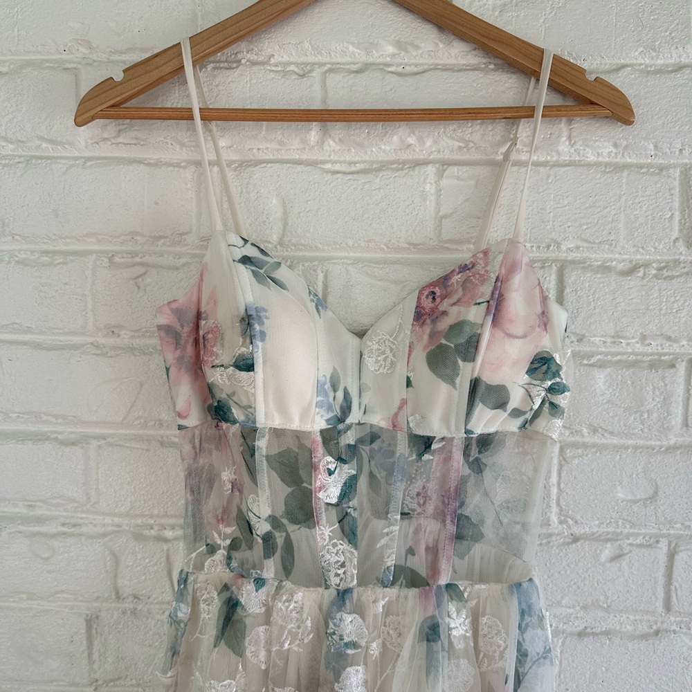 Windsor Floral White and Pink Dress - Picture 8 of 14
